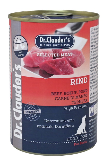 Dr. Clauder's Selected Meat Pre Biotics 400g Dosen Hundenassfutter Rind 6x400gVorschaubild