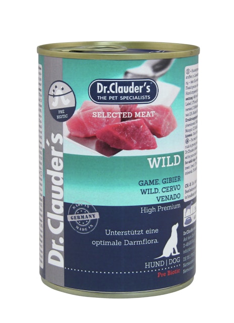 Dr. Clauder's Selected Meat Pre Biotics 400g Dosen Hundenassfutter Wild 6x400gVorschaubild