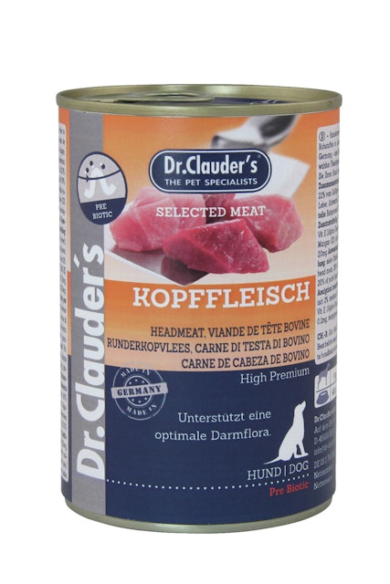 Dr. Clauder's Selected Meat Pre Biotics 400g Dosen Hundenassfutter Kopffleisch 6x400gVorschaubild