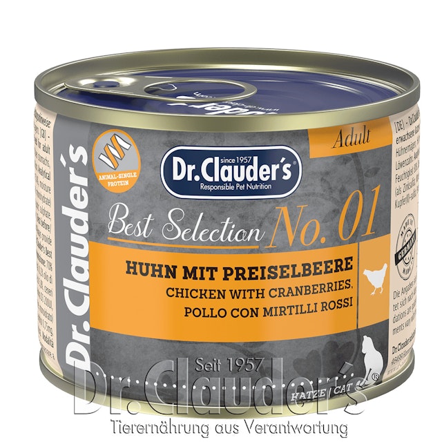 Dr.Clauder's Best Selection Adult 200 Gramm 6 x 200 Gramm No1 Huhn mit PreiselbeerenVorschaubild