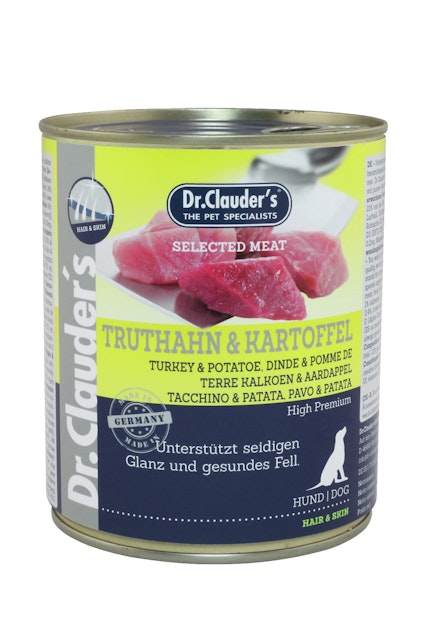 Dr. Clauder's Selected Meat Pro Hair & Skin 800g Dosen Hundenassfutter Truthahn & Kartoffel 6x800gVorschaubild