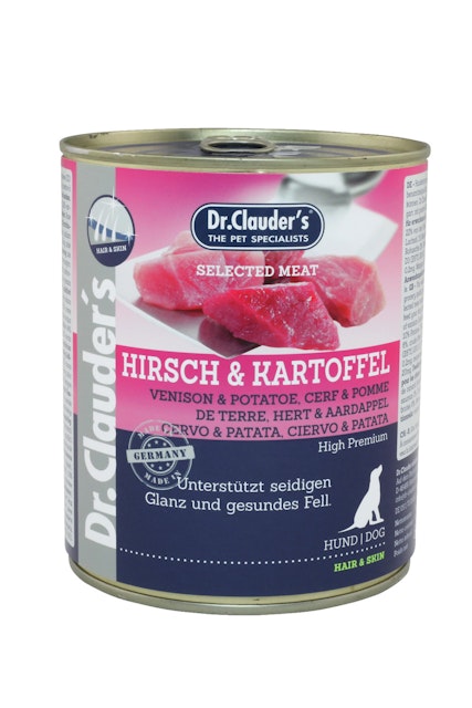 Dr. Clauder's Selected Meat Pro Hair & Skin 800g Dosen Hundenassfutter Hirsch & Kartoffel 6x800gVorschaubild