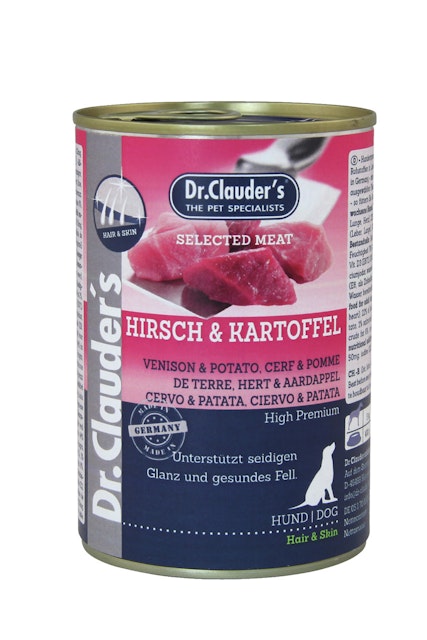 Dr. Clauder's Selected Meat Pro Hair & Skin 400g Dosen Hundenassfutter Hirsch & Kartoffel 6x400gVorschaubild