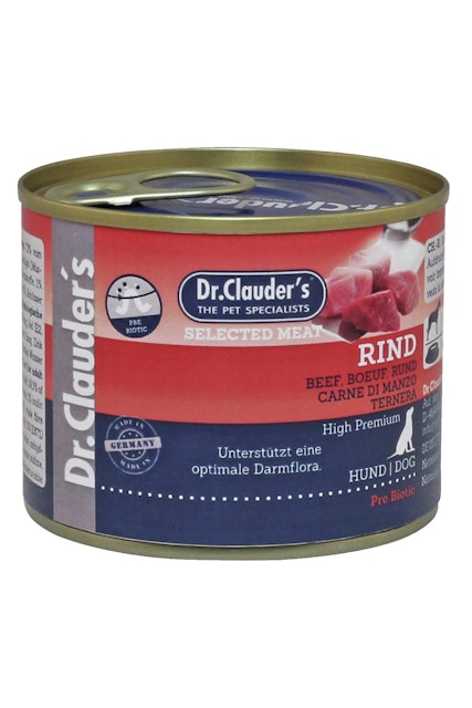 Dr. Clauder's Selected Meat Pre Biotics 200g Dosen Hundenassfutter Rind 6x200gVorschaubild