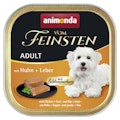 animonda Vom Feinsten Adult mit Schlemmerkern 150g Schale Hundenassfutter 22 x 150 Gramm Huhn + LeberVorschaubild