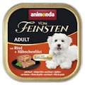 animonda Vom Feinsten Adult mit Schlemmerkern 150g Schale Hundenassfutter 22 x 150 Gramm Rind + HähnchenfiletVorschaubild