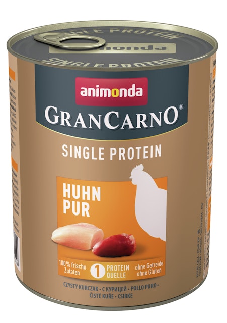 animonda Gran Carno Single Protein 800g Dose Hundenassfutter 6 x 800 Gramm Huhn purVorschaubild