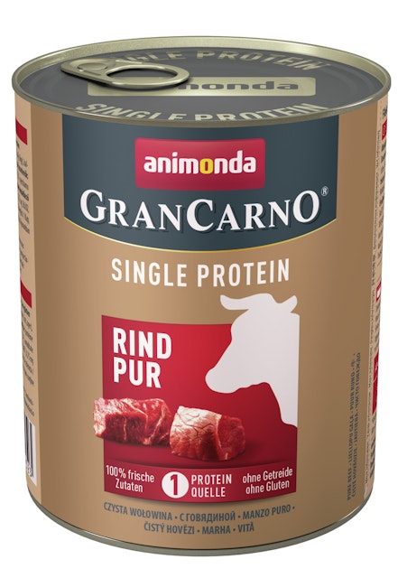 animonda Gran Carno Single Protein 800g Dose Hundenassfutter 6 x 800 Gramm Rind purVorschaubild