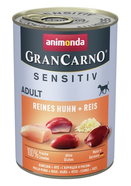 animonda Gran Carno Sensitiv Adult 400g Dose Hundenassfutter 6 x 400 Gramm Reines Huhn + ReisVorschaubild