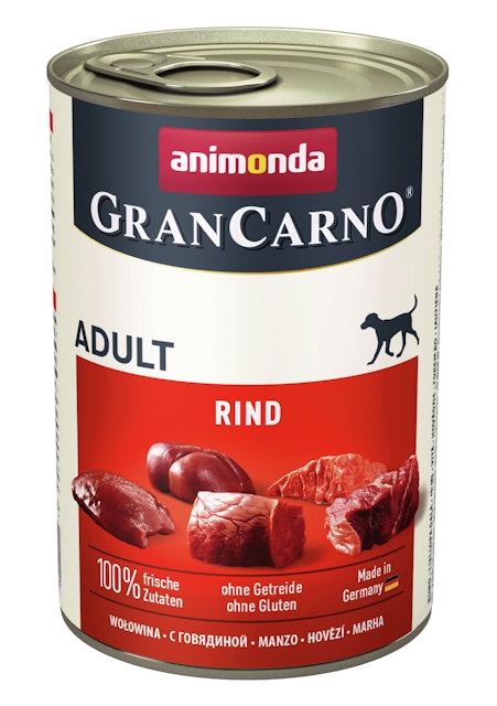 animonda Gran Carno Adult 400g Dose Hundenassfutter Sparpaket 12 x 400 Gramm RindVorschaubild