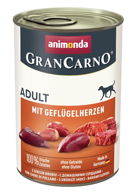 animonda Gran Carno Adult 400g Dose Hundenassfutter 6 x 400 Gramm mit GeflügelherzenVorschaubild