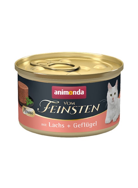 animonda Vom Feinsten Mousse Adult 85g Katzennassfutter 12 x 85 Gramm Lachs + GeflügelVorschaubild