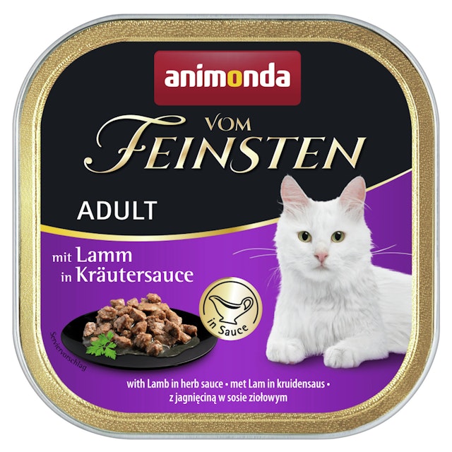 animonda Vom Feinsten Adult mit Sauce 100g Schale Katzennassfutter 32 x 100 Gramm Lamm in KräutersauceVorschaubild