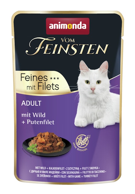 animonda Vom Feinsten Adult Feines mit Filets 85g Katzennassfutter 18 x 85 Gramm Wild + PutenfiletVorschaubild