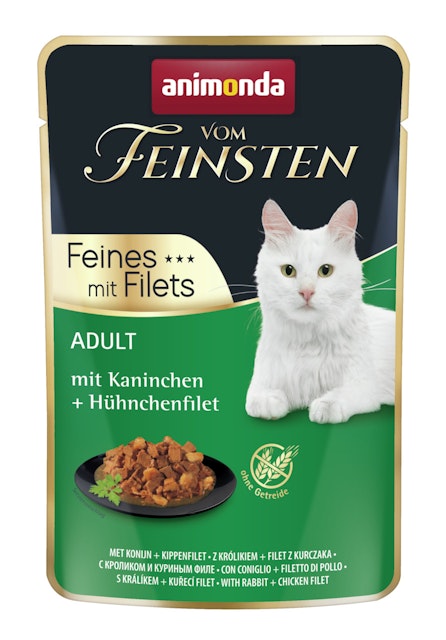 animonda Vom Feinsten Adult Feines mit Filets 85g Katzennassfutter 18 x 85 Gramm Kaninchen + HühnchenfiletVorschaubild