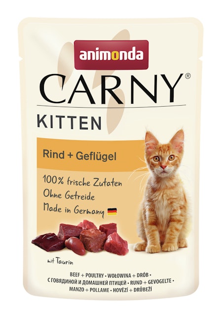 animonda Carny Kitten 85g Beutel Katzennassfutter 12 x 85 Gramm Rind + GeflügelVorschaubild