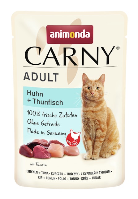 animonda Carny Adult 85g Beutel Katzennassfutter 12 x 85 Gramm Huhn + ThunfischVorschaubild