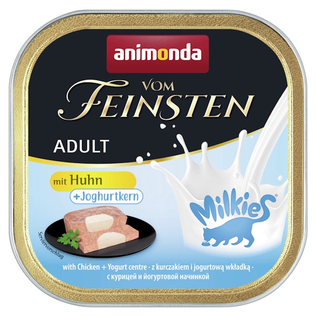 animonda Vom Feinsten Adult mit Milchkern 100g Schale Katzennassfutter 32 x 100 Gramm Huhn + JoghurtkernVorschaubild