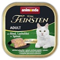 animonda Vom Feinsten Adult mit Schlemmerkern 100g Schale Katzennassfutter 32 x 100 Gramm Rind, Lachsfilet + SpinatVorschaubild