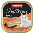 animonda Vom Feinsten Adult mit Schlemmerkern 100g Schale Katzennassfutter 32 x 100 Gramm Huhn, Lachsfilet + SpinatVorschaubild