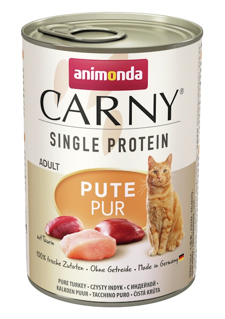 animonda Carny Adult Single Protein 400g Dose Katzennassfutter 6 x 400 Gramm Pute PurVorschaubild