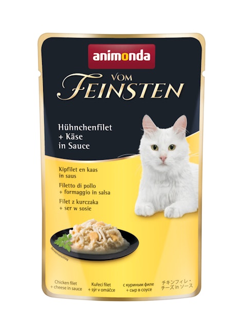 animonda Vom Feinsten Adult 50g Beutel Katzennassfutter 18 x 50 Gramm Hühnchenfilet + Käse in SauceVorschaubild