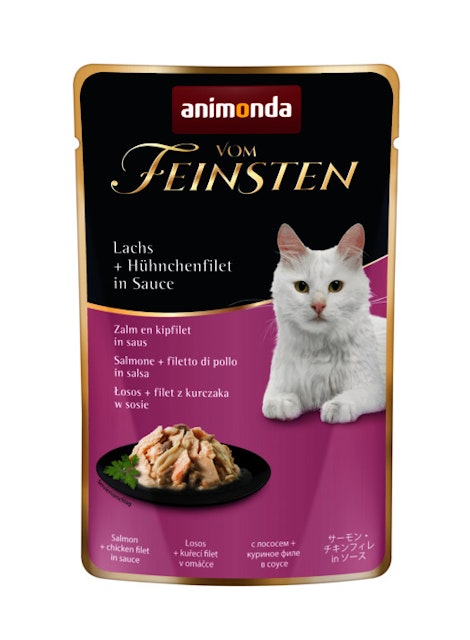 animonda Vom Feinsten Adult 50g Beutel Katzennassfutter 18 x 50 Gramm Lachs + Hühnchenfilet in SauceVorschaubild