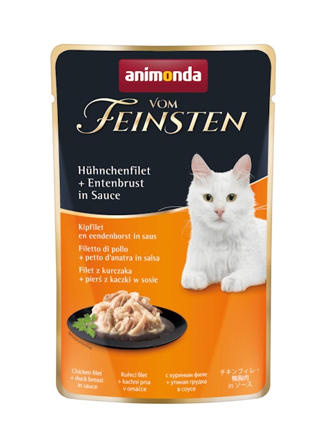 animonda Vom Feinsten Adult 50g Beutel Katzennassfutter 18 x 50 Gramm Hühnchenfilet + Entenbrust in SauceVorschaubild