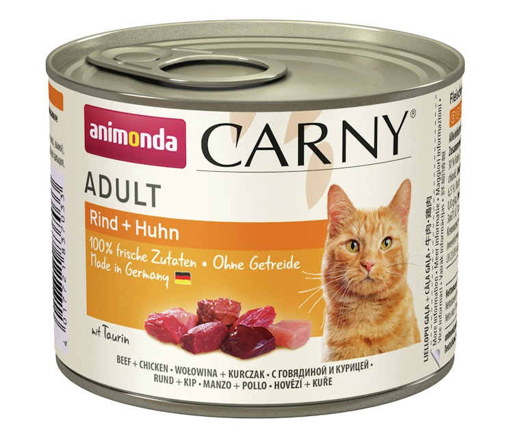 animonda Carny Adult 200g Dose Katzennassfutter 6 x 200 Gramm Rind + HuhnVorschaubild