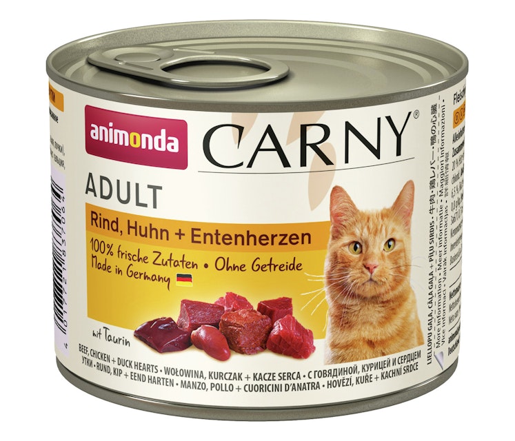 animonda Carny Adult 200g Dose Katzennassfutter 6 x 200 Gramm Rind, Huhn + EntenherzenVorschaubild