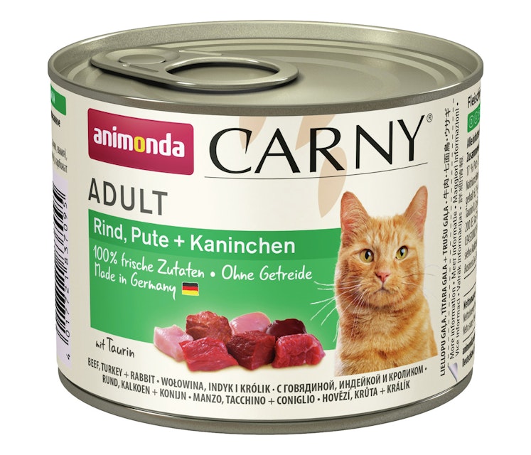 animonda Carny Adult 200g Dose Katzennassfutter 6 x 200 Gramm Rind, Pute + KaninchenVorschaubild