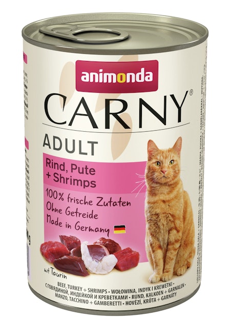 animonda Carny Adult 400g Dose Katzennassfutter 6 x 400 Gramm Rind, Pute + ShrimpsVorschaubild