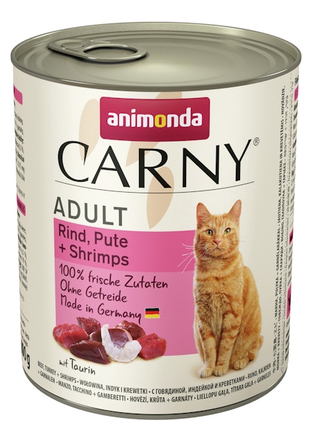animonda Carny Adult 800g Dose Katzennassfutter 6 x 800 Gramm Rind, Pute + ShrimpsVorschaubild