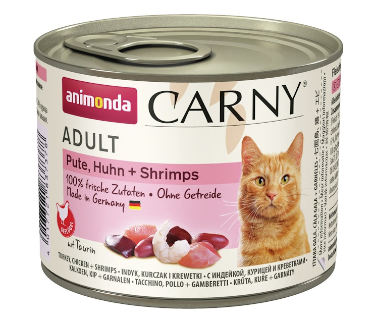animonda Carny Adult 200g Dose Katzennassfutter 6 x 200 Gramm Pute, Huhn + ShrimpsVorschaubild