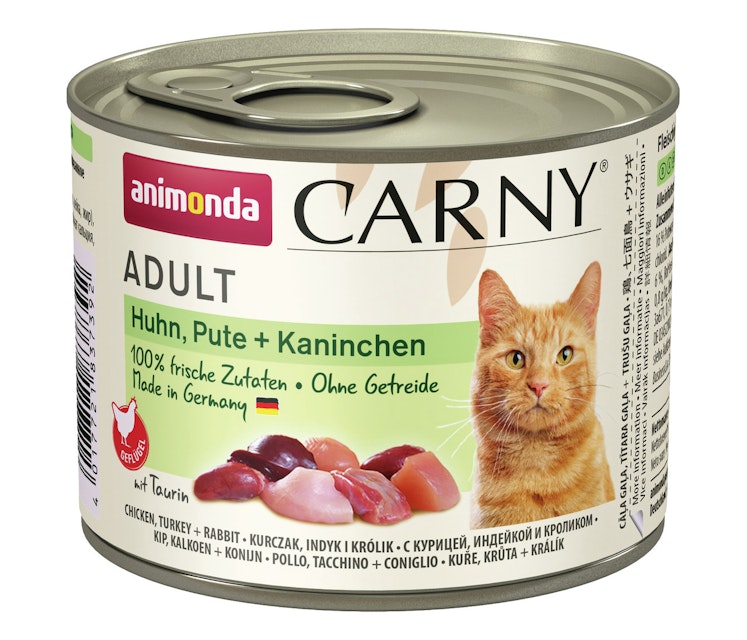 animonda Carny Adult 200g Dose Katzennassfutter 6 x 200 Gramm Huhn, Pute + KaninchenVorschaubild