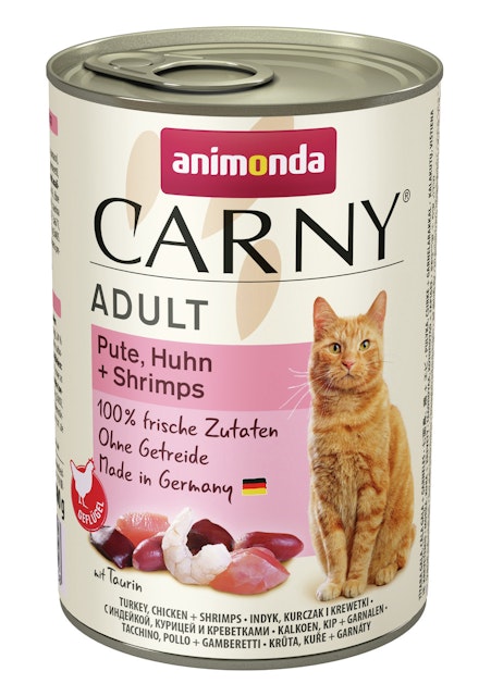 animonda Carny Adult 400g Dose Katzennassfutter 6 x 400 Gramm Pute, Huhn + ShrimpsVorschaubild