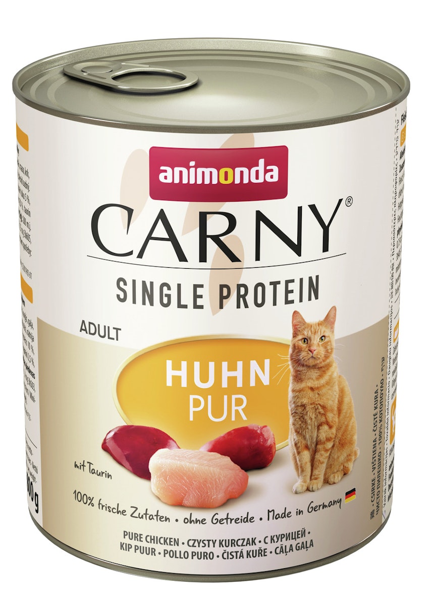animonda Carny Adult Single Protein 800g Dose Katzennassfutter Sparpaket 12 x 800 Gramm Rind pur