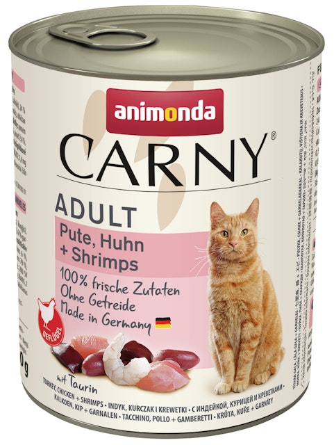 animonda Carny Adult 800g Dose Katzennassfutter 6 x 800 Gramm Pute, Huhn + ShrimpsVorschaubild