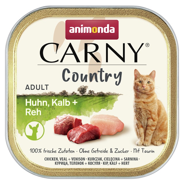 animonda Carny Country 100g Schale Katzennassfutter 32 x 100 Gramm Huhn, Kalb + RehVorschaubild