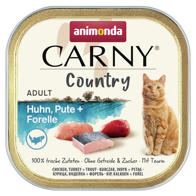 animonda Carny Country 100g Schale Katzennassfutter 32 x 100 Gramm Huhn, Pute + ForelleVorschaubild