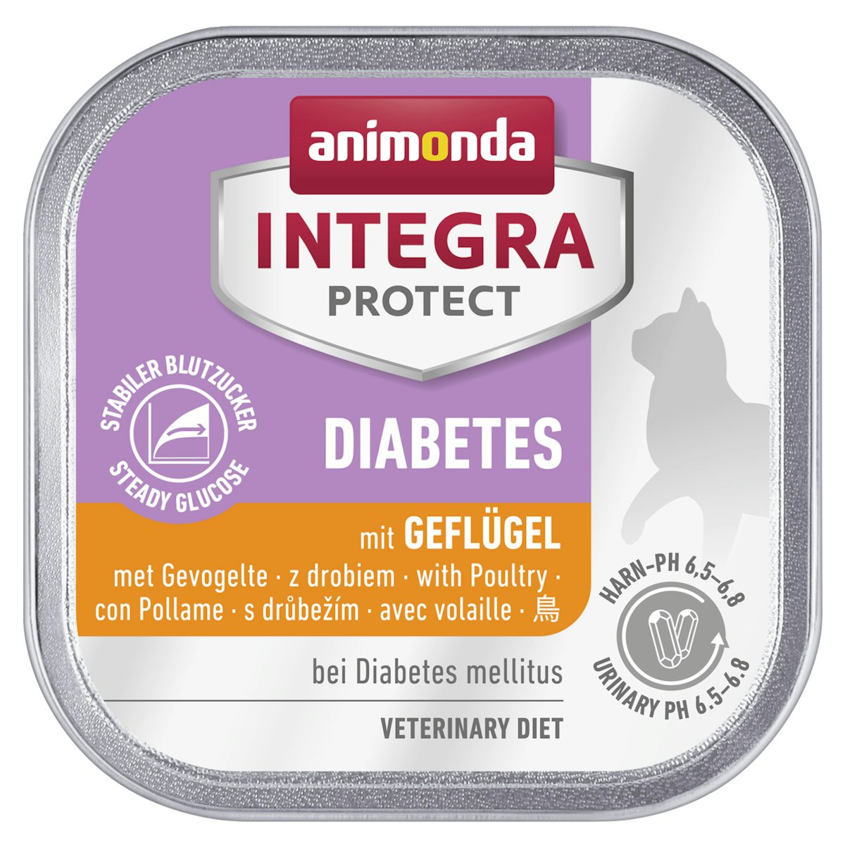 animonda Integra Protect Diabetes 100g Schale Katzennassfutter Sparpaket 32 x 100 Gramm Geflügel
