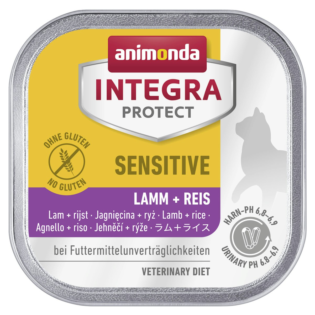 animonda Integra Protect Sensitive 100g Schale Katzennassfutter Sparpaket 32 x 100 Gramm Huhn pur