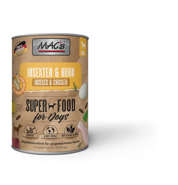 MAC´s DOG 400 Gramm Hundenassfutter 6 x 400 Gramm Insekten & HuhnVorschaubild