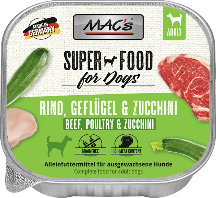 MAC's Dog 150g Hundenassfutter 11 x 150 Gramm Rind, Geflügel & ZucchiniVorschaubild