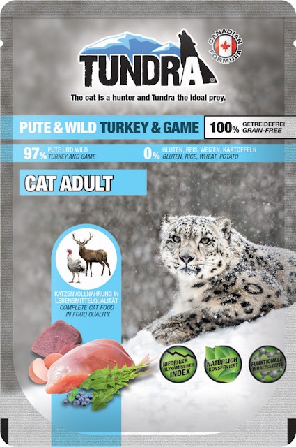 Tundra Cat 85 Gramm Katzennassfutter 16 x 85 Gramm Pute & WildVorschaubild