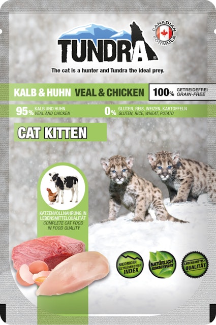 Tundra Cat Kitten 85 Gramm Katzennassfutter 16 x 85 Gramm Kalb & HuhnVorschaubild