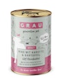 grau Hund 400 Gramm Hundenassfutter 6 x 400 Gramm Rind + Karotte & KartoffelVorschaubild