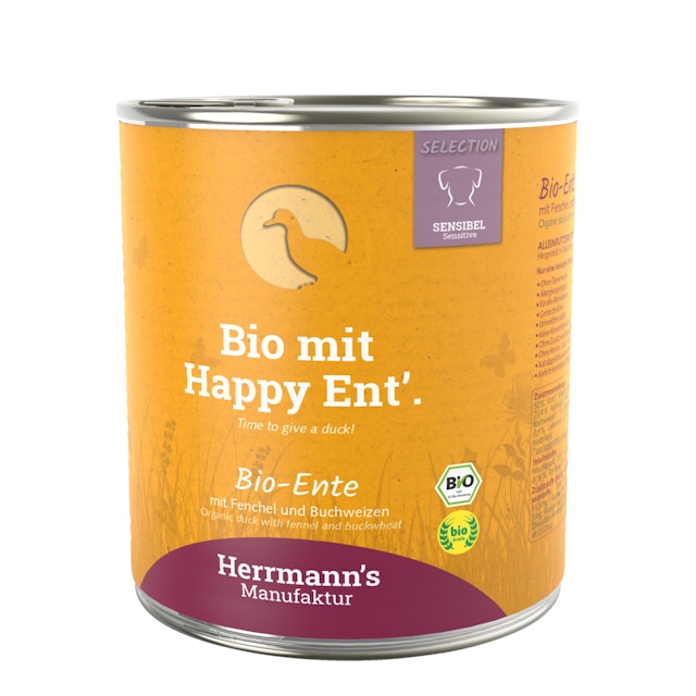 Herrmann's Selection Sensibel / Sensitiv 800g Dose Hundenassfutter 6 x 800g Ente mit Fenchel & BuchweizenVorschaubild