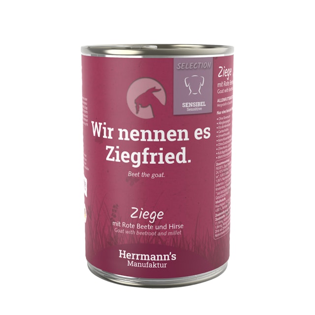 Herrmann's Selection Sensibel / Sensitiv 400g Dose Hundenassfutter 12 x 400g Ziege mit rote Beete & HirseVorschaubild