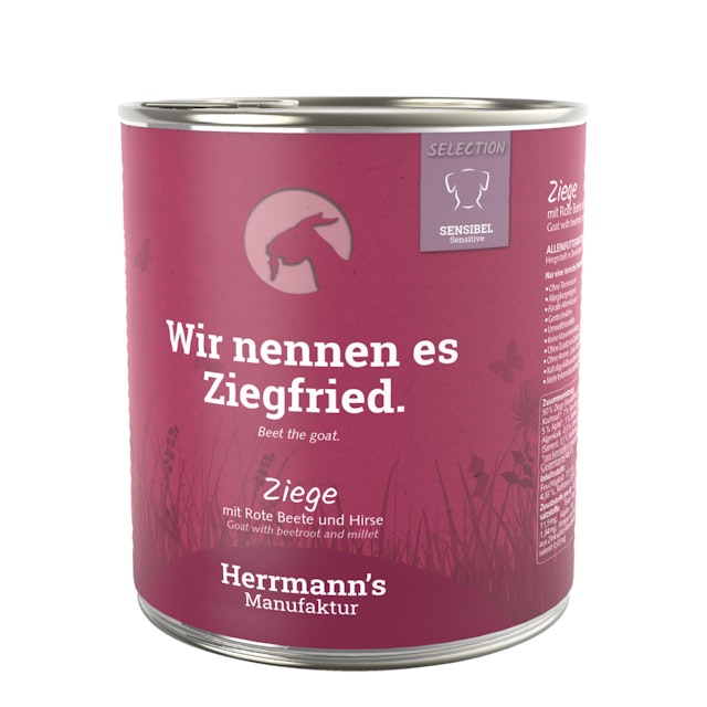 Herrmann's Selection Sensibel / Sensitiv 800g Dose Hundenassfutter 6 x 800g Ziege mit rote Beete & HirseVorschaubild